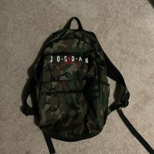 Jordan Green and Black Camouflage Backpack